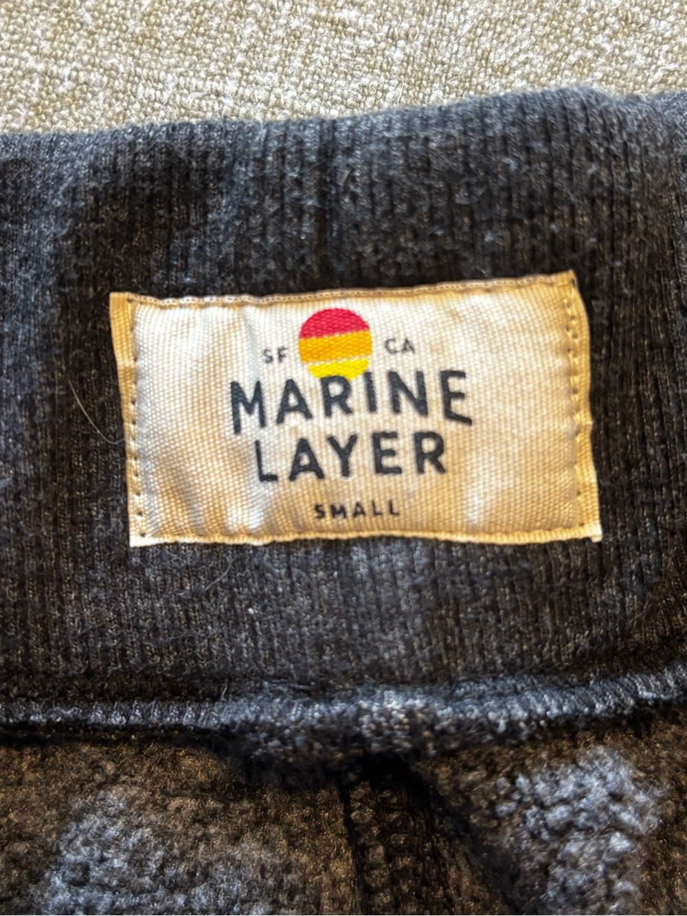 Marine Layer Women’s Small Jogger Sweatpants Gray Heather TRM Logo Soft Lounge - Picture 7 of 8
